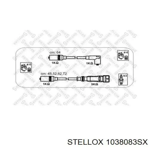 Высоковольтные провода 1038083SX Stellox