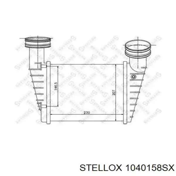 1040158SX Stellox radiador de intercooler