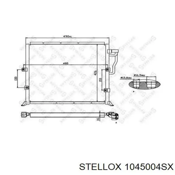1045004SX Stellox радиатор кондиционера