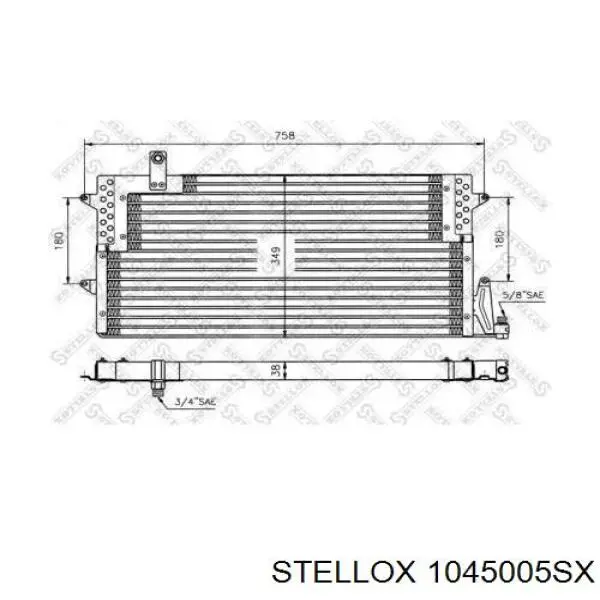 10-45005-SX Stellox радиатор кондиционера