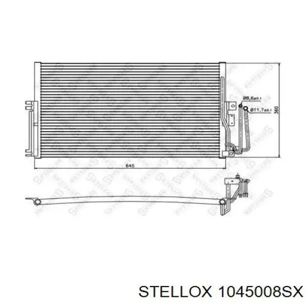 Радиатор кондиционера 1045008SX Stellox