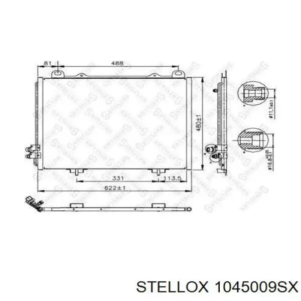10-45009-SX Stellox радиатор кондиционера