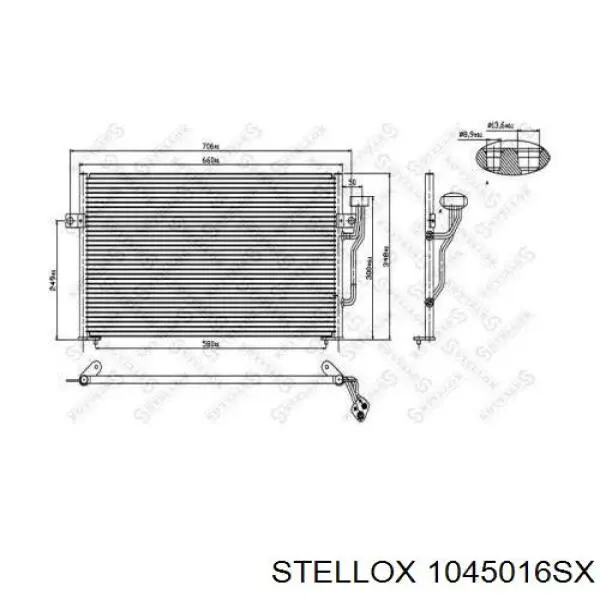 1045016SX Stellox радиатор кондиционера