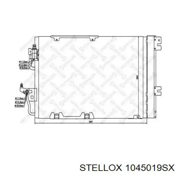 10-45019-SX Stellox радиатор кондиционера
