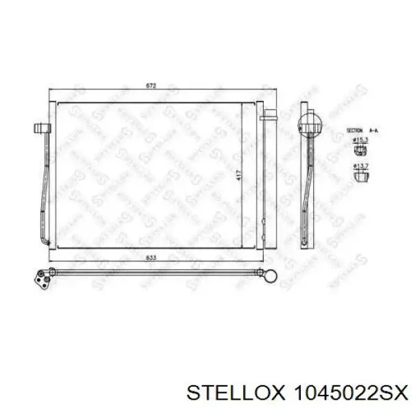 1045022SX Stellox радиатор кондиционера