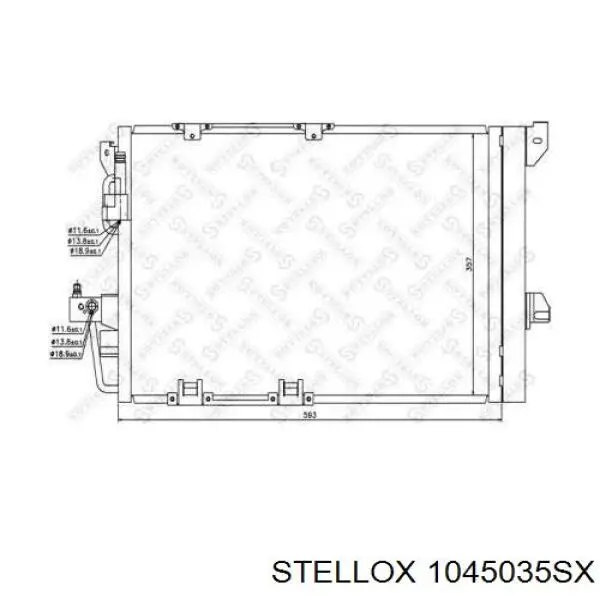 Радиатор кондиционера 1045035SX Stellox