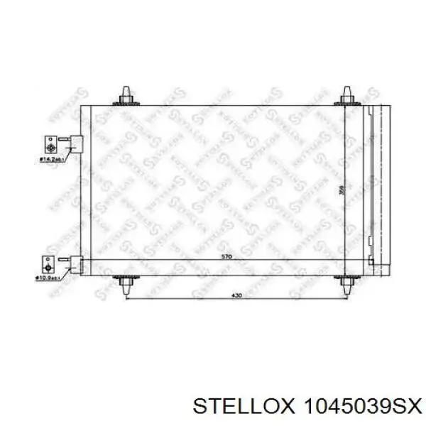 Радиатор кондиционера 1045039SX Stellox