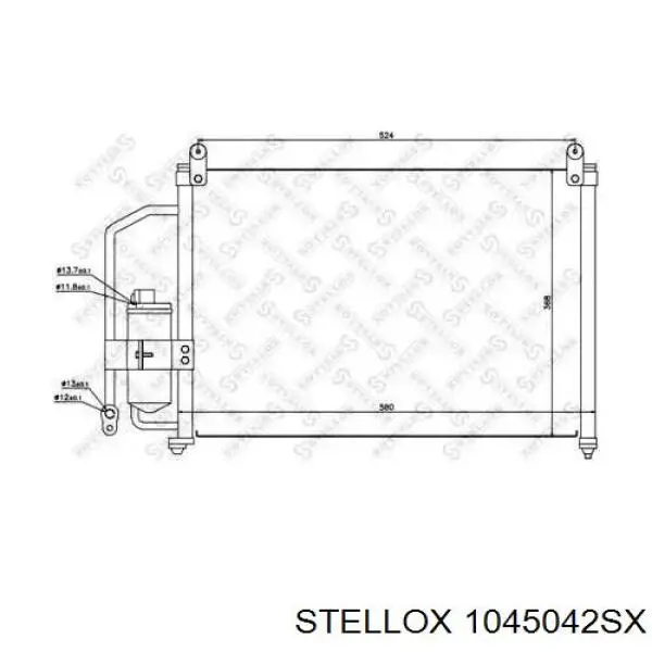 Радиатор кондиционера 1045042SX Stellox