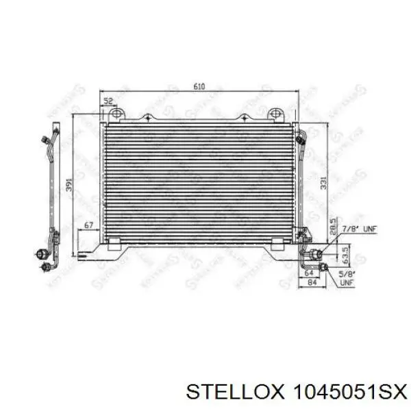 1045051SX Stellox радиатор кондиционера