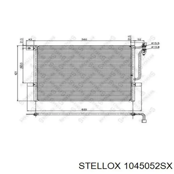 Радиатор кондиционера 1045052SX Stellox