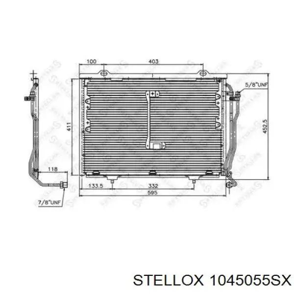 1045055SX Stellox радиатор кондиционера
