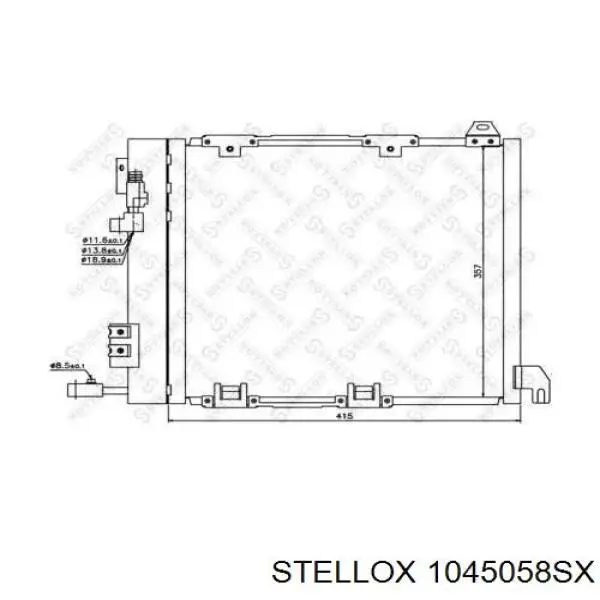 Радиатор кондиционера Stellox 1045058SX