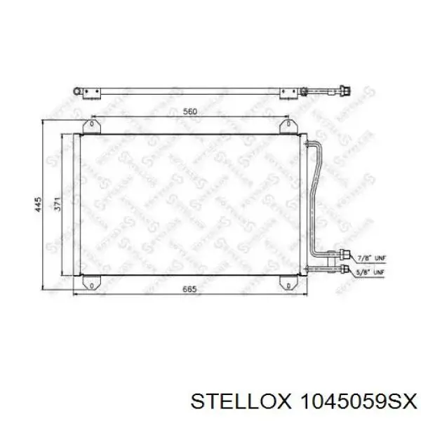 1045059SX Stellox радиатор кондиционера