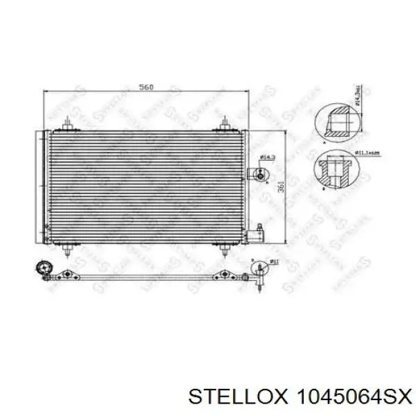 RC94534 Stock радиатор кондиционера