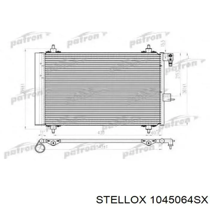 Купить 1045064SX Stellox Радиатор системы охлаждения кондиционера