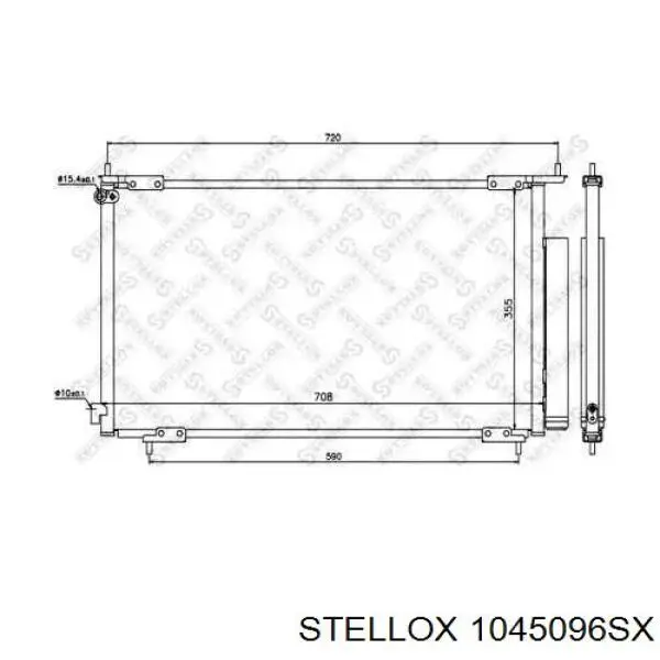 Радиатор кондиционера 1045096SX Stellox