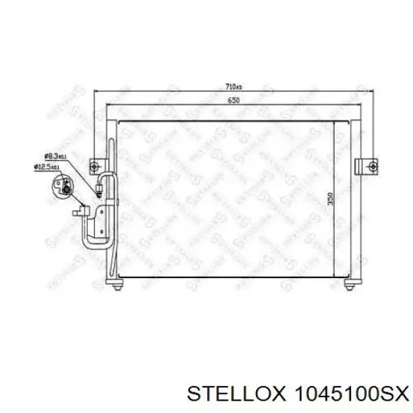 1045100SX Stellox радиатор кондиционера