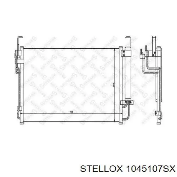 1045107SX Stellox радиатор кондиционера
