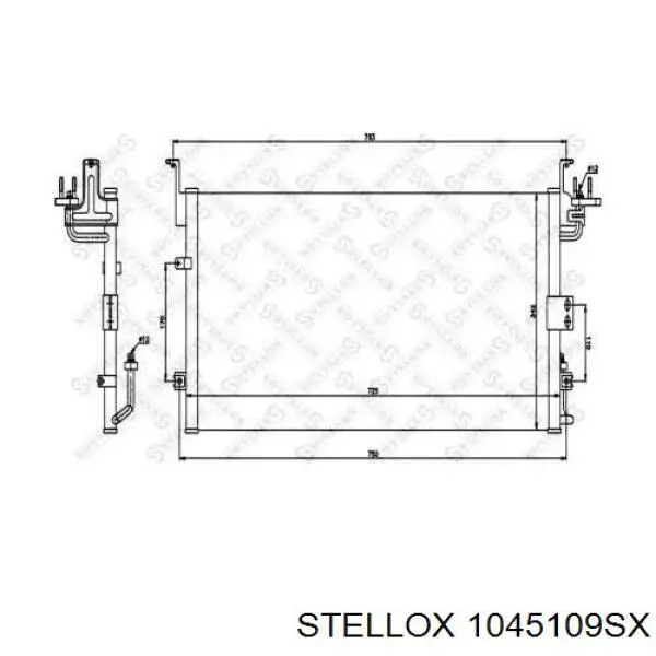 Радиатор кондиционера 1045109SX Stellox