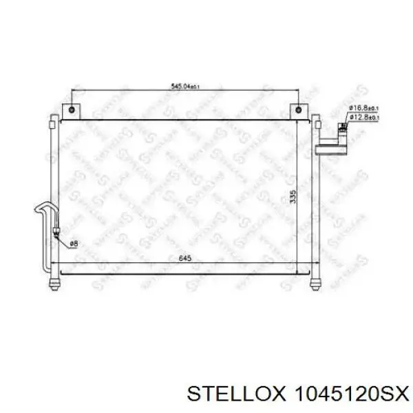 1045120SX Stellox радиатор кондиционера