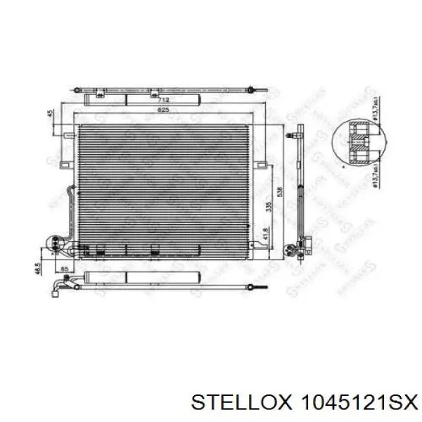 Радиатор кондиционера 1045121SX Stellox