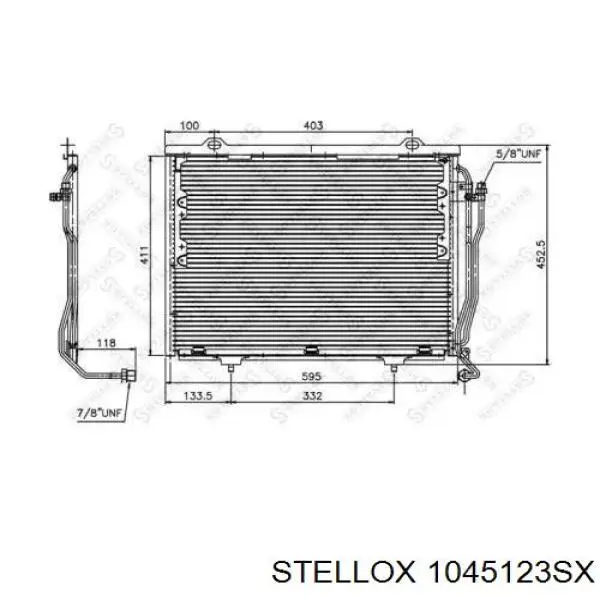1045123SX Stellox радиатор кондиционера