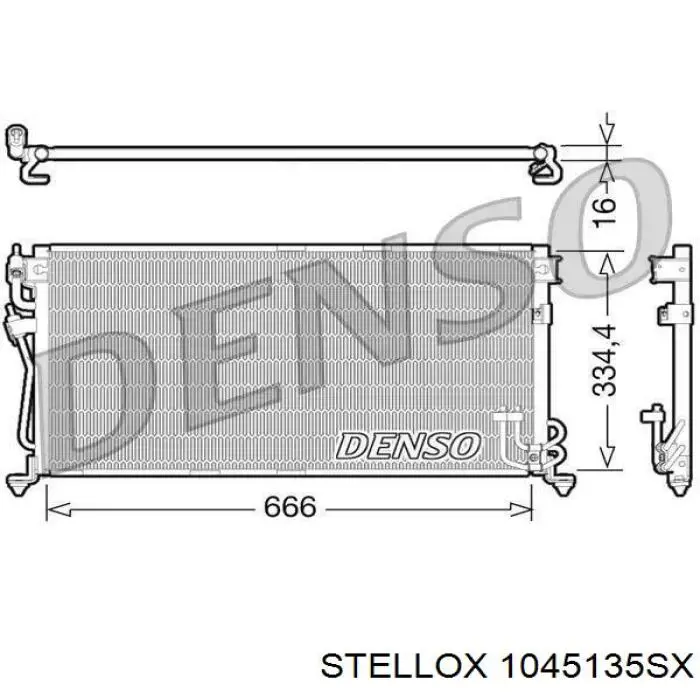 Радиатор охлаждения кондиционера Stellox 1045135SX