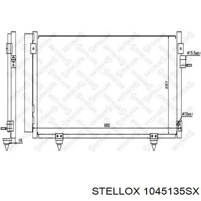 1045135sx Stellox радиатор кондиционера