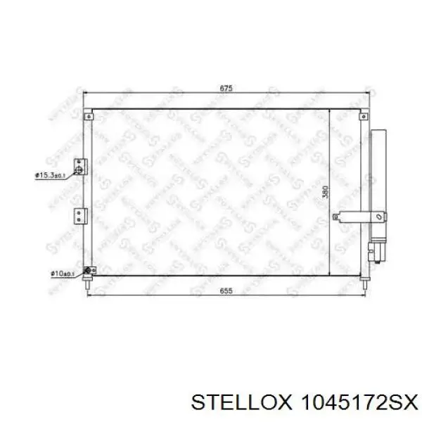 10-45172-SX Stellox радиатор кондиционера
