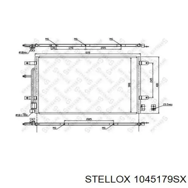 10-45179-SX Stellox радиатор кондиционера