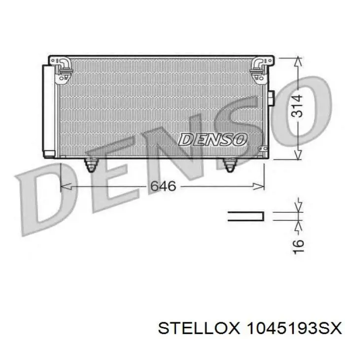 Радиатор охлаждения кондиционера Stellox 1045193SX