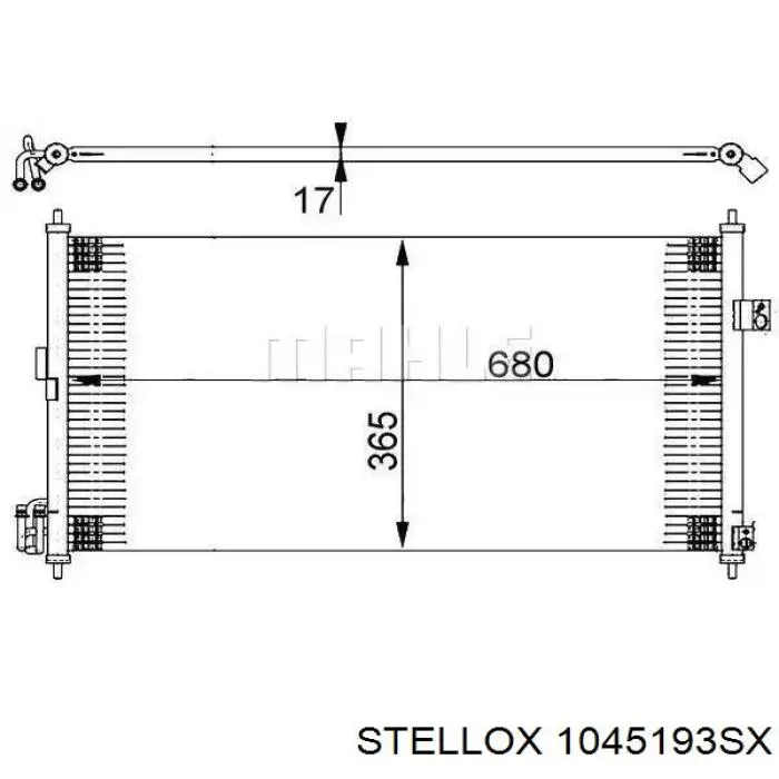 Конденсатор кондиционера Stellox 1045193SX цена, от 64.34 USD
