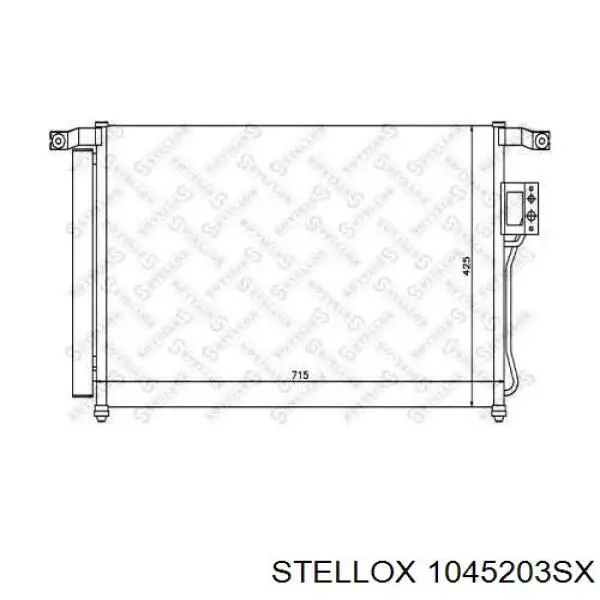 Радиатор кондиционера 1045203SX Stellox