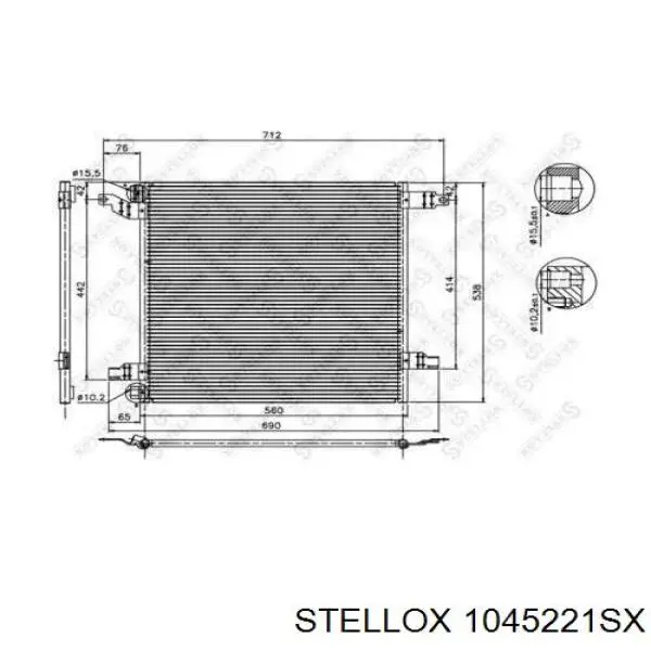 Радиатор кондиционера 1045221SX Stellox