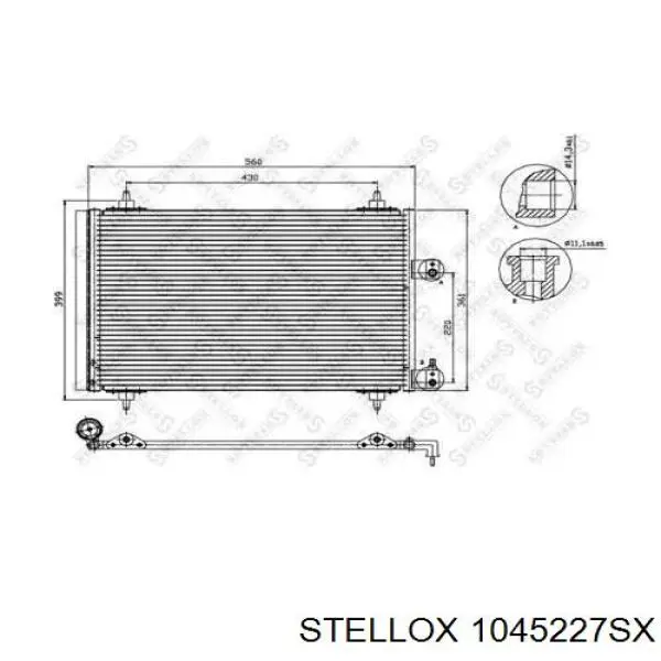 Радиатор кондиционера Ситроен С5 DE (Citroen C5)
