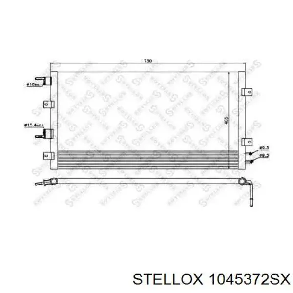 10-45372-SX Stellox радиатор кондиционера