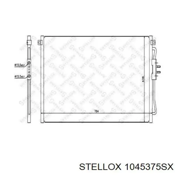 Радиатор кондиционера 1045375SX Stellox