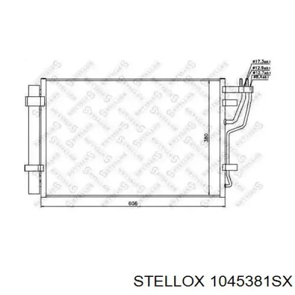 Радиатор кондиционера Stellox 1045381SX