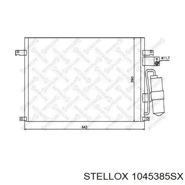 Радиатор кондиционера 1045385SX Stellox