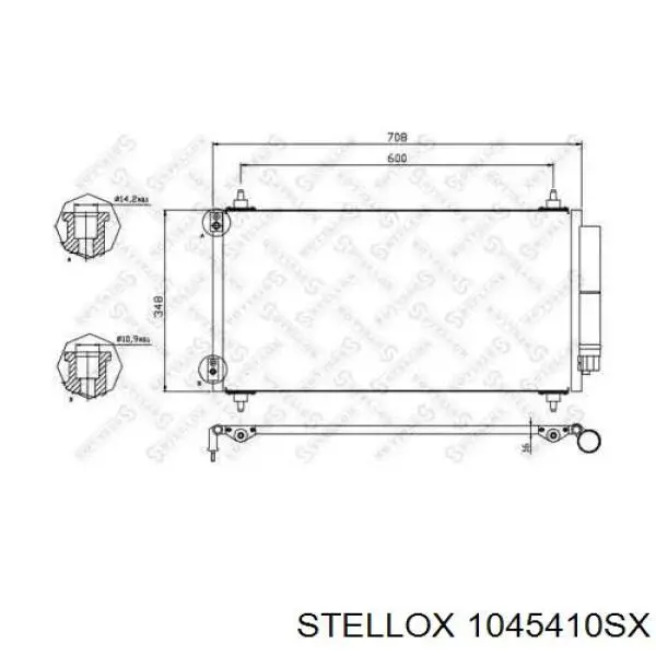 Радиатор кондиционера 1045410SX Stellox