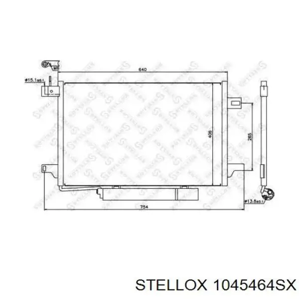 1045464SX Stellox радиатор кондиционера