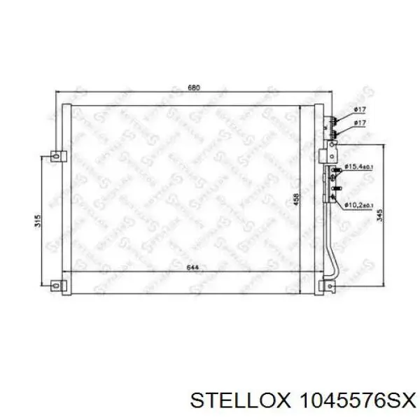 Радиатор кондиционера 1045576SX Stellox