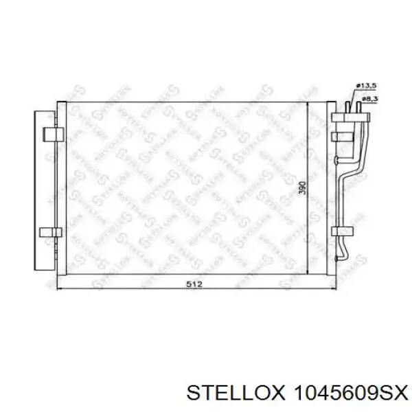 Радиатор кондиционера 1045609SX Stellox