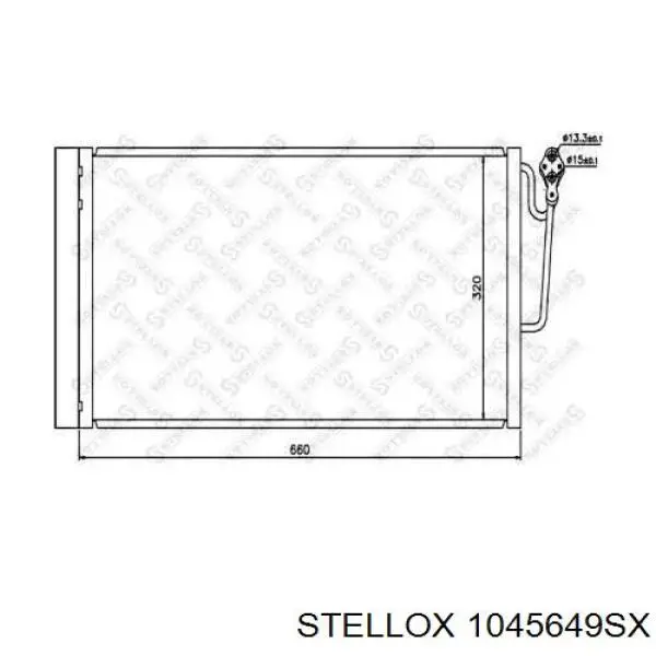 Радиатор кондиционера 1045649SX Stellox