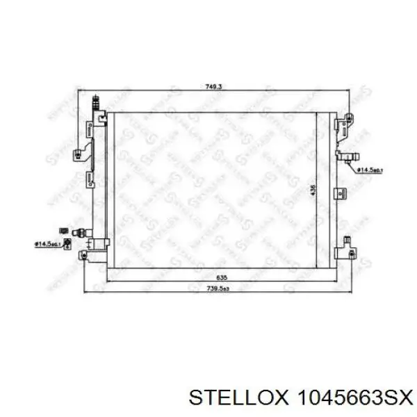 Радиатор кондиционера 1045663SX Stellox