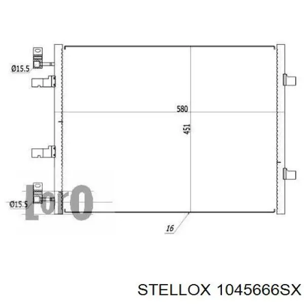 Конденсатор кондиционера Stellox 1045666SX цена, от 84.45 USD