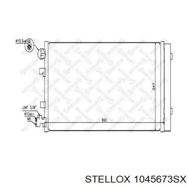 Радиатор кондиционера Stellox 1045673SX