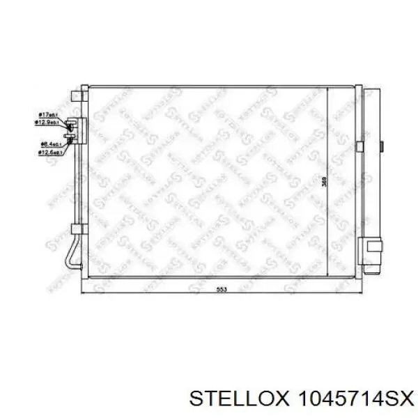 Радиатор кондиционера 1045714SX Stellox