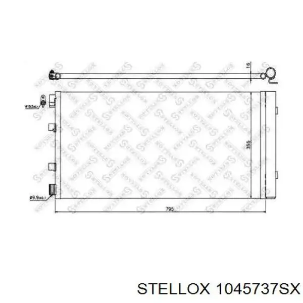 Радиатор кондиционера 1045737SX Stellox