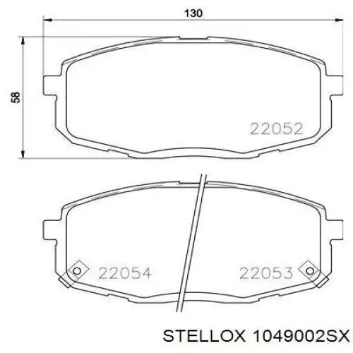 Купить 1049002SX Stellox Колодки тормозные